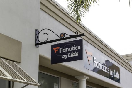 Photo for Fanatics by Lids store sign in a shopping mall - Royalty Free Image
