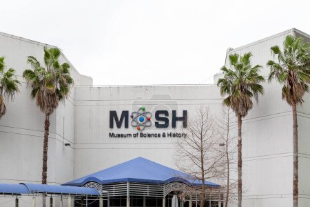 Photo for Jacksonville, Florida, USA - January 19, 2020: MOSH (Museum of Science & History) sign on building in Jacksonville, Florida, USA. Museum of Science & History is a private, non-profit institution. - Royalty Free Image