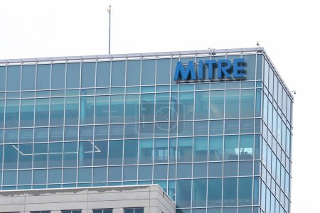 Photo for Tysons Corner, Virginia, USA- January 14, 2020: Mitre sign on the building in Tysons Corner, Virginia. The Mitre Corporation is an American not-for-profit organization. - Royalty Free Image