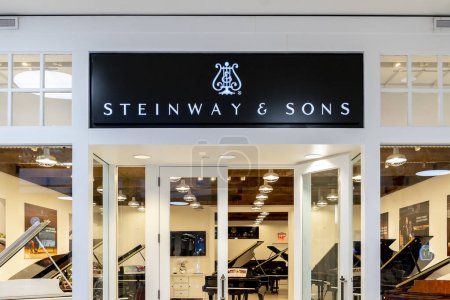 Photo for Orlando, Florida, USA- January 14, 2020: Steinway & Sons sign outside of the store in Orlando, Florida, USA; Steinway & Sons, also known as Steinway is an American piano company. - Royalty Free Image