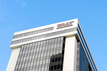 Photo for Charlotte, North Carolina, USA - January 15, 2020: Sign of BB&T bank on the building in Charlotte, North Carolina. BB&T and SunTrust merged company called Truist Financial Corporation. - Royalty Free Image