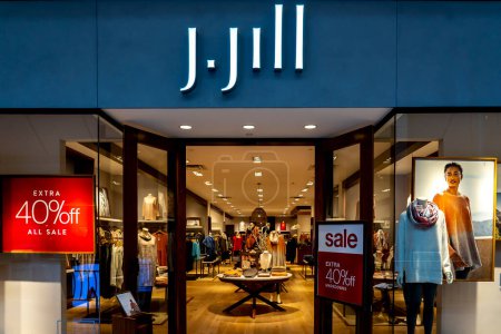 Photo for Tysons Corner, Virginia, USA- January 14, 2020: J.Jill storefront in Tysons Corner Center, Virginia, USA. J.Jill is an American retailer specializing in womenswear. - Royalty Free Image