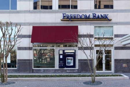 Photo for Reston, Virginia, USA - March 1, 2020: Freedom bank sign at one of the branch in Reston, Virginia, USA. - Royalty Free Image
