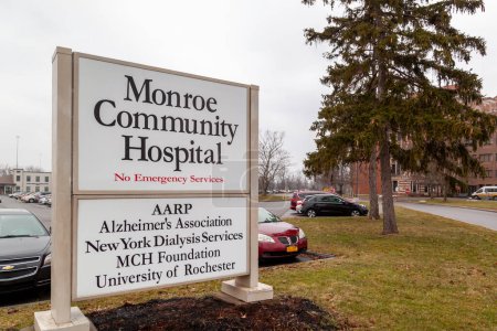 Photo for Rochester, NY, USA - March 3, 2020: Monroe Community General hospital in Rochester, New York, a fully certified residential health care facility. - Royalty Free Image