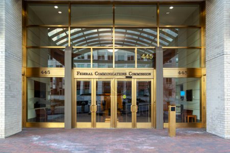 Photo for Washington, D.C., USA - February, 29, 2020: Entrance to Federal Communications Commission in Washington, D.C., USA. FCC is an independent agency of the USA government that regulates - Royalty Free Image