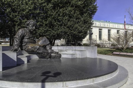 Photo for Washington D.C., USA - March 1, 2020: Albert Einstein Memorial by Robert Berks outside of the National Academy of Sciences Building in Washington, D.C. - Royalty Free Image