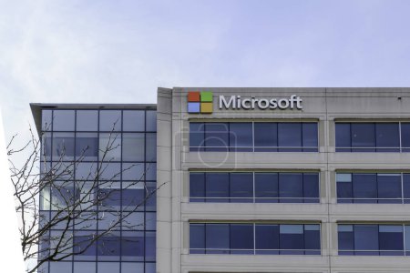 Photo for Reston, Virginia, USA- March 1, 2020: Microsoft Corporation office building in Reston, Virginia, USA. Microsoft Corporation is an American multinational technology company. - Royalty Free Image