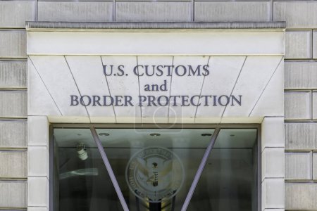 Photo for The entrance to the U.S. Customs and Border Protection building, the largest federal law enforcement agency of the US Department of Homeland Security. - Royalty Free Image