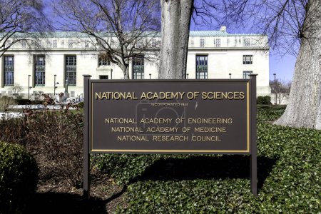 Photo for Washington D.C., USA - March 1, 2020: National Academies of Sciences sign in Washington D.C., USA. - Royalty Free Image