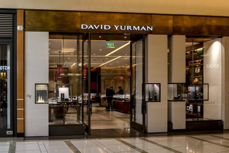 Foto de Tampa, Florida, EE.UU. 23 de febrero de 2020: David Yurman boutique en un centro comercial en Tampa, Florida, EE.UU.. David Yurman Enterprises LLC es una empresa privada de joyería de diseño estadounidense. - Imagen libre de derechos