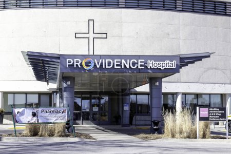 Photo for Toronto, Ontario, Canada- March 15, 2020: Entrance of Providence Hospital in Toronto, Ontario, Canada. Providence Hospital is a health care facility specializing in rehabilitation. - Royalty Free Image