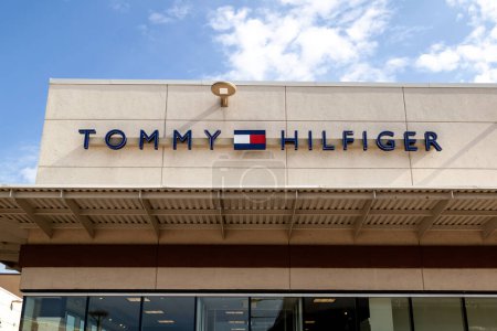 Photo for Niagara On the Lake, Canada- March 4, 2018: Tommy Hilfiger storefront in Outlet Collection at Niagara, Tommy Hilfiger is an American retailer - Royalty Free Image