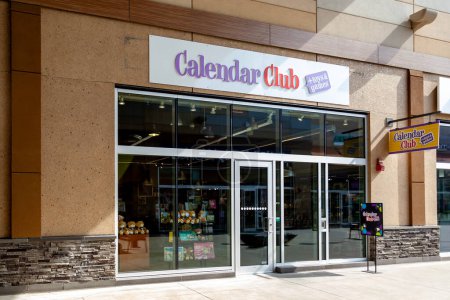 Foto de La tienda Calendar Club se ve el día septiembre 10, 2019 en Niagara-on-the-Lake, On, Canada. Calendar Club es un minorista canadiense que vende calendarios, juegos y juguetes. - Imagen libre de derechos