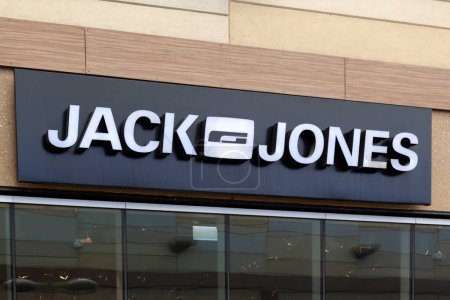 Photo for JACK JONES store is seen in Niagara-on-the-Lake, On, Canada on September 10, 2019. JACK JONES is one of Europe's leading producers of menswear. - Royalty Free Image
