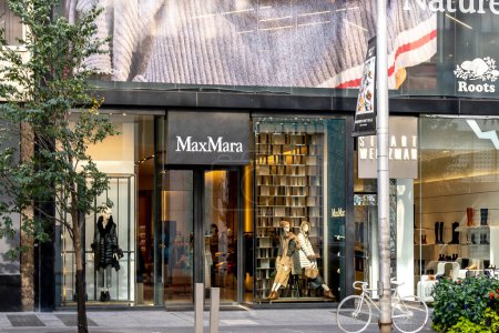 Photo for Toronto, Canada - March 4, 2019: MaxMara store at the Bloor-Yorkville Business Area in Toronto. Max Mara is an Italian fashion business. - Royalty Free Image