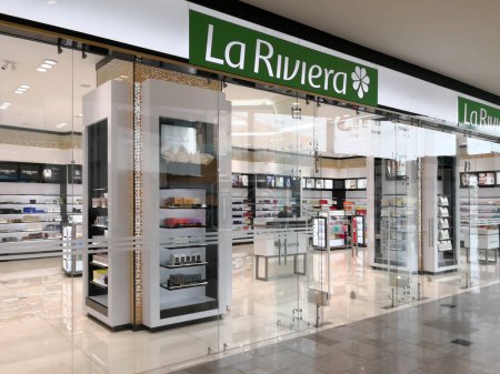Photo for Alajuela, Costa Rica - October 4, 2018: La Riviera store at City Mall in Alajuela near San Jose, a Beauty supply store. - Royalty Free Image