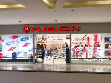 Photo for Alajuela, Costa Rica - October 4, 2018: Fusion store at City Mall in Alajuela near San Jose, Costa Rica, a shoe store. - Royalty Free Image