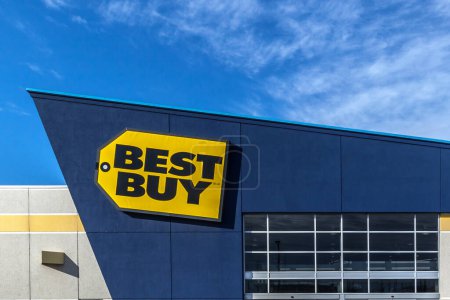 Photo for Richmond Hill, Ontario, Canada - February 24, 2018: Best Buy store sign. Best Buy is an American multinational consumer electronics corporation - Royalty Free Image
