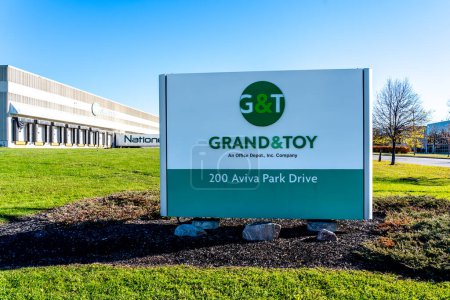 Photo for Woodbridge, On, Canada - November 3, 2018: Grand and Toy Corporate office in Woodbridge, On, Canada. Grand and Toy is a Canadian B2B end-to-end supplier of workplace products and services. - Royalty Free Image