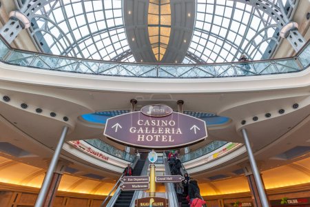 Photo for NIAGARA FALLS, CANADA - JANUARY 21, 2018: Interior view of Galleria Shops & Dining at the Niagara Fallsview Casino Resort in Niagara Falls. - Royalty Free Image