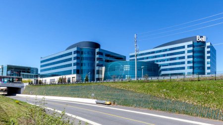 Photo for Mississauga, Ontario, Canada - May 13, 2018: Bell Mobility Headquarters Creekbank Campus in Mississauga, Ontario. Bell Mobility is a Canadian wireless provider. - Royalty Free Image