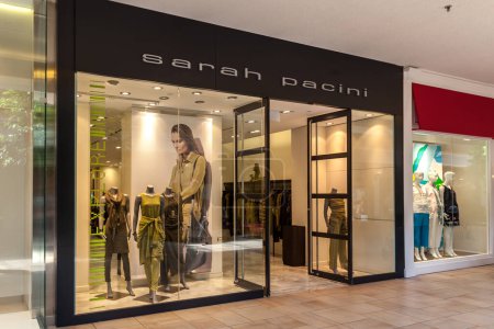 Photo for Toronto, Canada - May 18, 2018: Sarah Pacini store at Bayview Village Shopping Centre in Toronto. The Sarah Pacini brand was founded 20 years ago in Belgium. The collection made in Italy. - Royalty Free Image