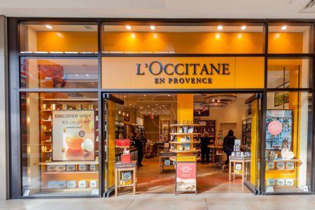Photo for Toronto, Canada - February 7, 2018: L'Occitane storefront in the Fairview Mall in Toronto. L'Occitane is an international retailer of body, face, fragrances and home products based in France. - Royalty Free Image
