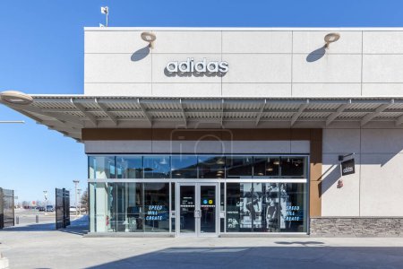 Photo for Niagara On the Lake, Canada- March 4, 2018: Adidas storefront in Outlet Collection at Niagara. Adidas is a multinational corporation in Germany designs and manufactures shoes, clothing and accessories - Royalty Free Image