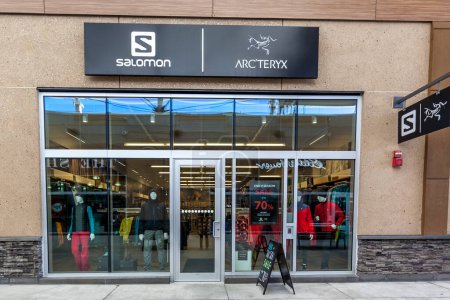 Photo for Niagara On the Lake, Canada- May 20, 2018: Salomon store front at Shops in Outlet Collection at Niagara. Salomon is a sports equipment manufacturing company. - Royalty Free Image
