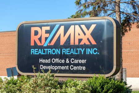 Photo for Markham, Ontario, Canada - June 2, 2018: Sign of RE MAX Canada head office, an American international real estate company that operates through a franchise system. - Royalty Free Image