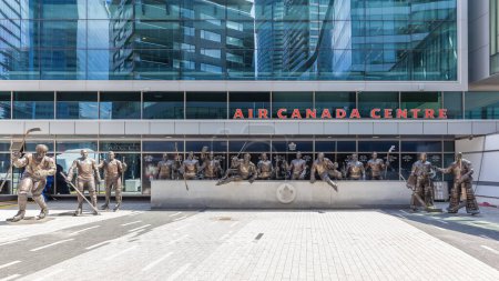 Photo for Toronto, Canada-July 2, 2018: The statues on Legends Row outside Scotiabank Arena (formerly named Air Canada Centre) in Toronto (total 14 statues after October, 2017). - Royalty Free Image