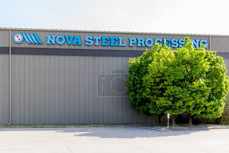 Photo for Stoney Creek, Ontario, Canada - May 20, 2018: Sign of Nova Steel Processing on the building at Stoney Creek, Ontario - Royalty Free Image