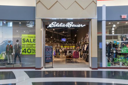 Photo for Vaughan, Ontario, Canada - March 24, 2018: Eddie Bauer store front at Vaughan Mills mall near Toronto. Eddie Bauer is a clothing store operated by American company Eddie Bauer, LLC - Royalty Free Image
