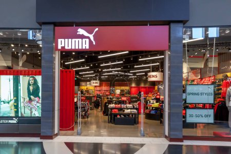 Photo for Vaughan, Ontario, Canada - March 24, 2018: PUMA storefront in Vaughan Mills in Toronto, a German company designs and manufactures athletic and casual footwear, apparel and accessories. - Royalty Free Image