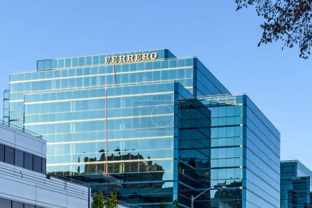 Photo for Toronto, Ontario, Canada - June 25, 2018: Sign of Ferrero Canada on the building in Toronto. Ferrero SpA is an Italian manufacturer of branded chocolate and confectionery products. - Royalty Free Image