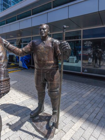 Photo for Toronto, Canada-May 5, 2018: The statues of Frank Mahovlich , Legends Row outside Air Canada Centre in Toronto (total 14 statues after October, 2017). - Royalty Free Image