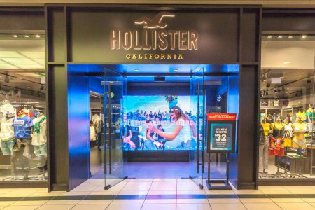 Photo for Toronto, Canada - May 5, 2018: Hollister store front in the Eaton Centre shopping mall in Toronto. Hollister Co. is an American lifestyle brand. - Royalty Free Image
