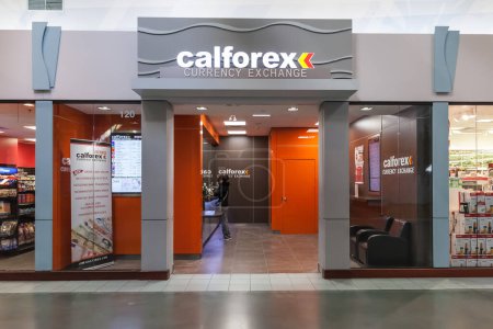 Photo for Vaughan, Ontario, Canada - March 24, 2018: Calforex Currency Exchange at Vaughan Mills in Toronto. - Royalty Free Image