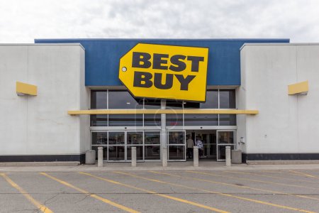 Photo for Toronto, Ontario, Canada - May 6, 2018: Best Buy store sign on the building. Best Buy is an American multinational consumer electronics corporation - Royalty Free Image