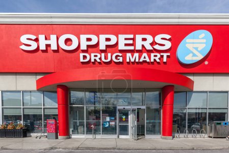 Photo for Toronto, Canada- March 2, 2018: Shoppers Drug Mart store front in Toronto, a Canadian retail pharmacy chain. - Royalty Free Image