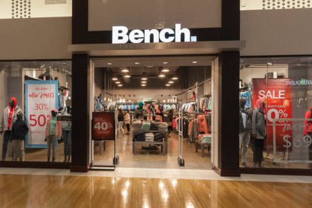 Photo for Toronto, Canada - March 24, 2018: Bench storefront in Vaughan Mills in Toronto. Bench is a British clothing brand. - Royalty Free Image