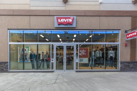 Photo for Niagara On the Lake, Canada- May 20, 2018: Levi's storefront in Outlet Collection at Niagara. Levi Strauss & Co. is a privately held American clothing company known for its Levi's brand of denim jean - Royalty Free Image