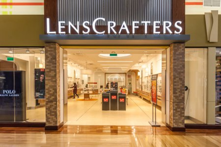 Photo for Vaughan, Ontario, Canada - March 24, 2018: LensCrafters store front at Vaughan Mills mall near Toronto. LensCrafters is an American retailer of prescription eyewear and sunglasses. - Royalty Free Image