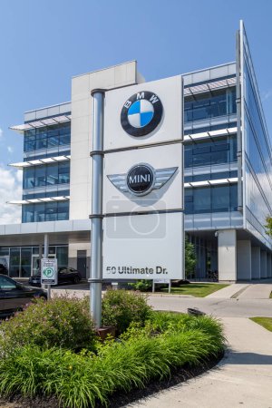 Photo for Richmond Hill, Ontario, Canada - June 8, 2018: sign of BMW at BMW Canada head office in Richmond Hill. BMW is a German multinational company. - Royalty Free Image