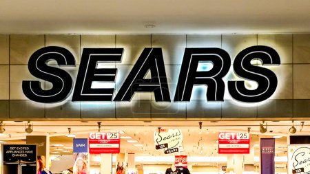 Foto de Houston, Texas, EE.UU. - 22 de septiembre de 2018: Tienda Sign of Sears en Houston, Texas, EE.UU.. - Imagen libre de derechos