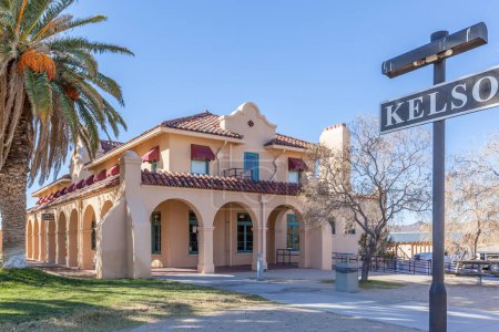 Photo for CALIFORNIA, USA - DECEMBER 21, 2017: Kelso Depot, Restaurant and Employees Hotel, also the Mojave National Preserve Visitors Center in Mojave National Preserve, California. - Royalty Free Image