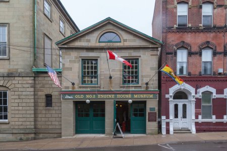 Photo for SAINT JOHN, NB, CANADA - AUGUST 8, 2017: No. 2 Engine House, Heritage Building in Saint John, NB. This Neo-classical fire hall was built in 1840-41. - Royalty Free Image