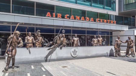 Photo for TORONTO,CANADA - JUNE 24, 2017: Legends row outside Air Canada Centre (renamed Scotiabank Arena in 2018 ) in Toronto. Maple Leafs announced on Feb. 2017 adding four more statues) - Royalty Free Image