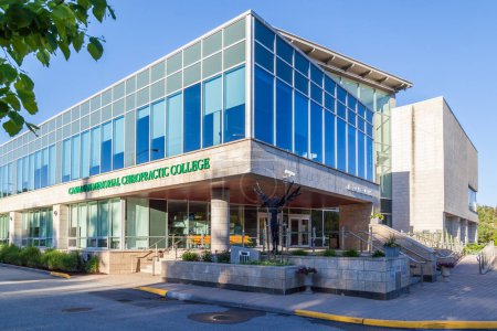 Photo for TORONTO, CANADA - JUNE 7, 2017: Exterior view of Canadian Memorial Chiropractic College, an evidence-based leader in chiropractic education and research in Toronto. - Royalty Free Image