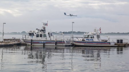 Photo for Toronto Police boats at the harbor - Royalty Free Image